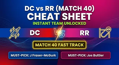 DC vs RR GoPlay11 Cheat Sheet: IPL 2026 Match 40 Quick Tips & Team